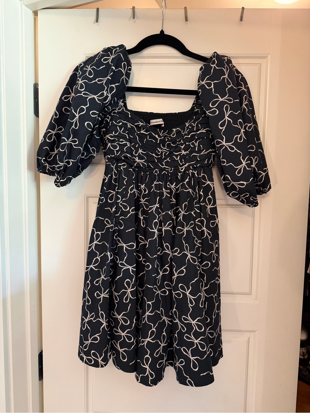 Abercrombie & Fitch Emerson Poplin Puff Sleeve Mini Dress